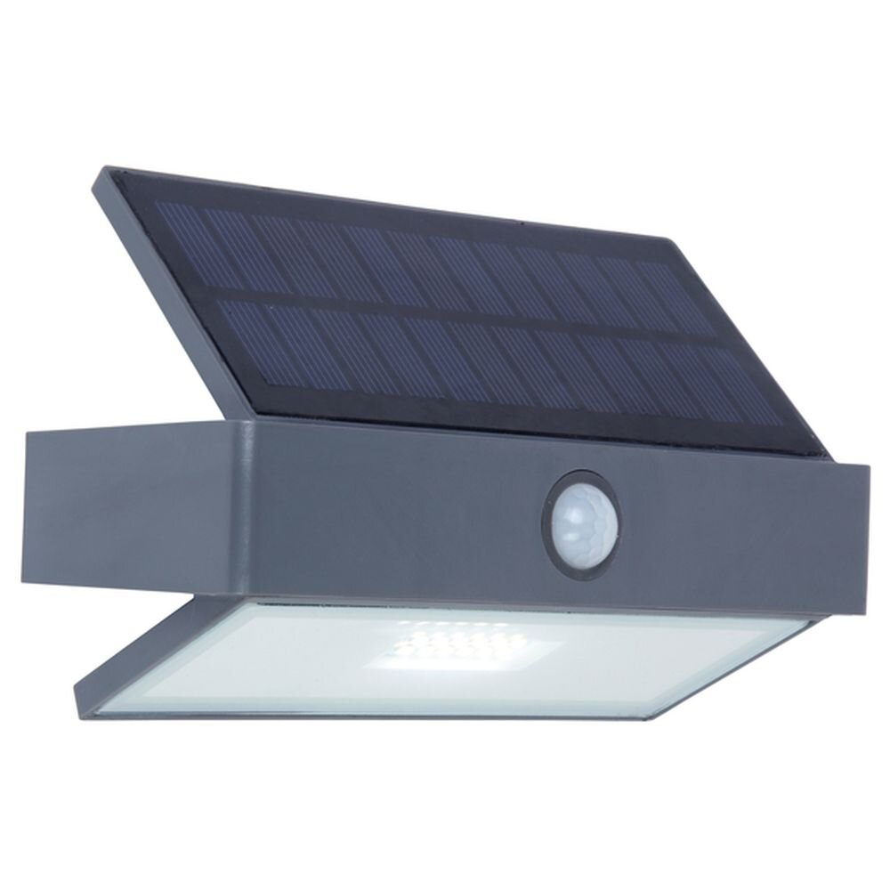 LED Solar Wandleuchte Arrow in Anthrazit mit Bewegungsmelder