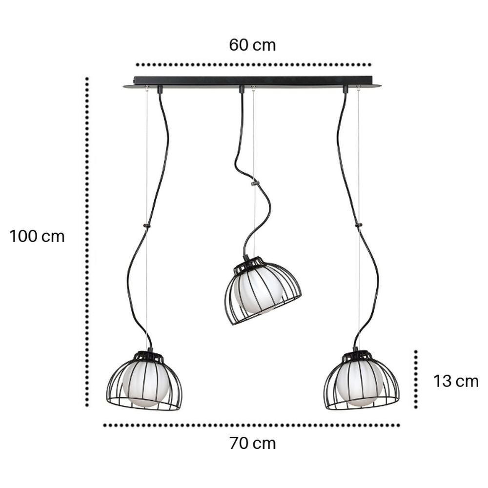 famlights | Pendelleuchte Edin in Schwarz 3xE27 günstig online kaufen