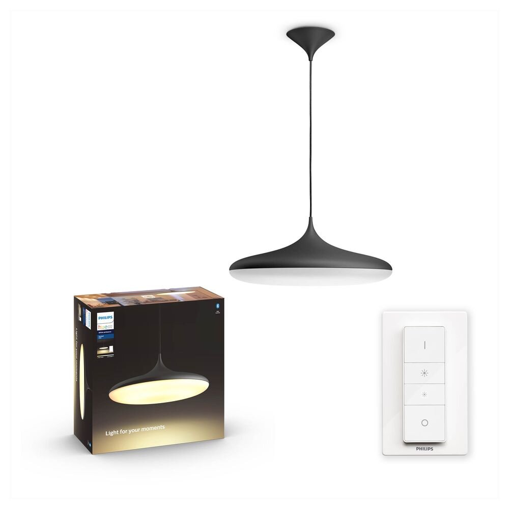 Philips Hue Bluetooth White Ambiance Pendelleuchte Cher in Schwarz mit Dimm günstig online kaufen