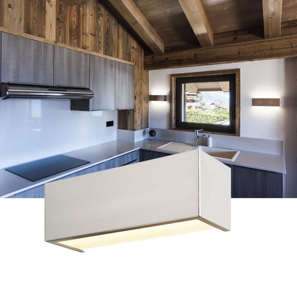 LED Wandleuchte Chrombo, Glas, Stahl, 3000K, aluminium