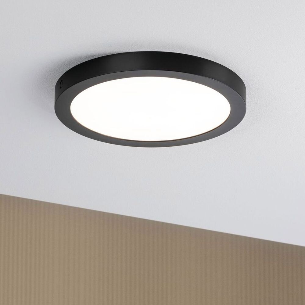 LED Wand- und Deckenleuchte Abia 22W in Schwarz-matt Rund