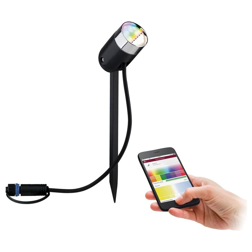 Paulmann Plug & Shine Außenstrahler Balkon Garten Terrasse LED IP44 modern Anthrazit Kunststoff 1-flammig