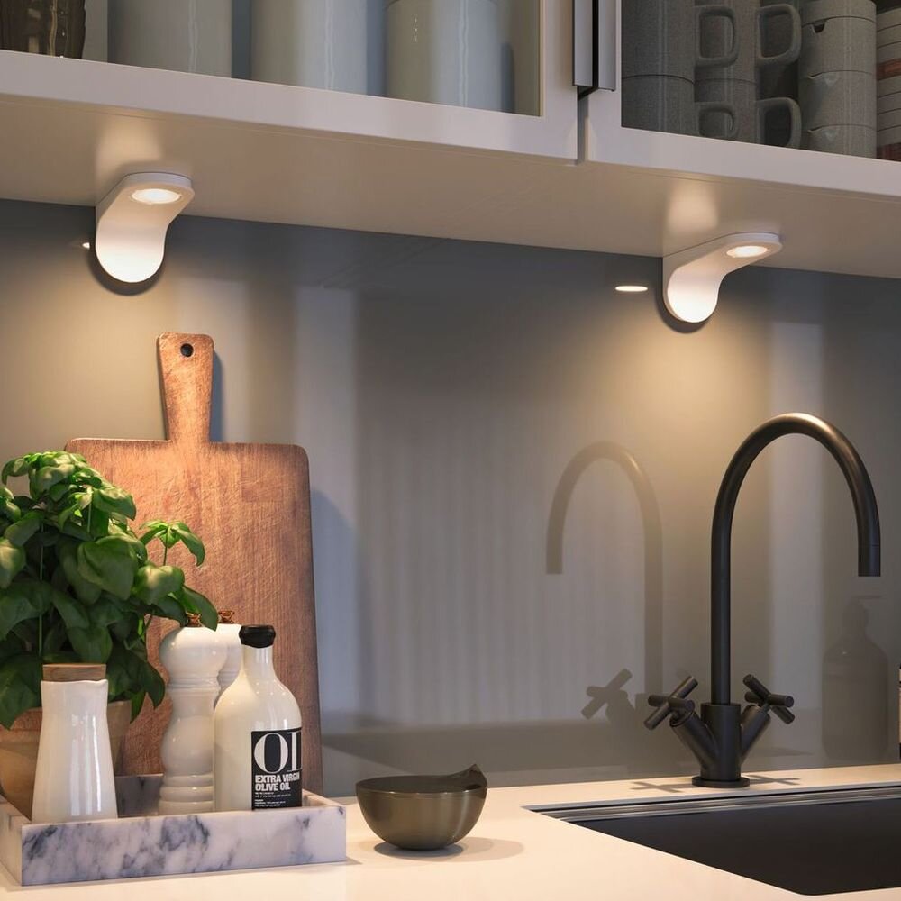 Paulmann Neda Möbelleuchte Esszimmer Schlafzimmer Wohnzimmer LED modern Weiß-matt Kunststoff 1-flammig