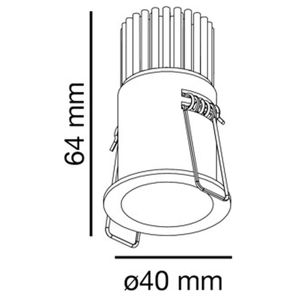 LED Einbauleuchte Fox aus Aluminium in Weiß 40mm 2700K günstig online kaufen