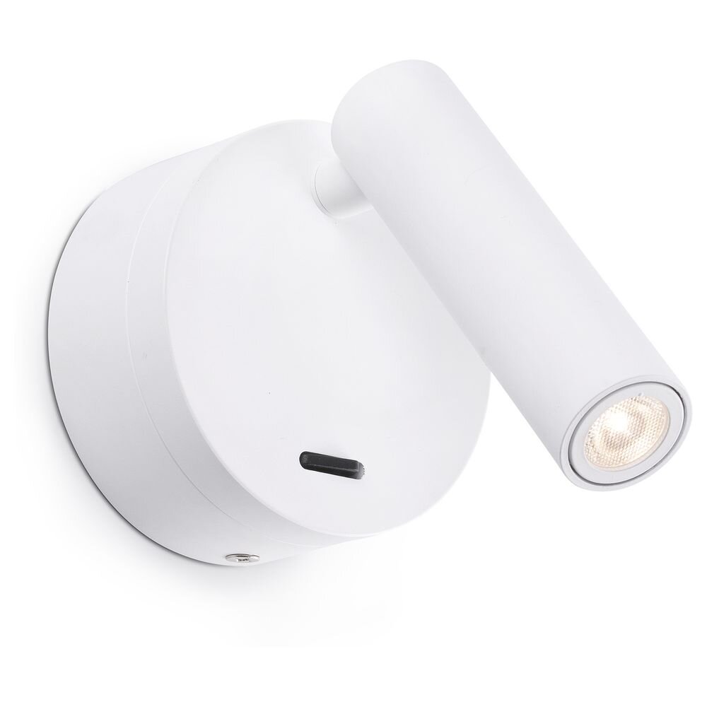 LED Wandleuchte Boc aus Aluminium in Weiß