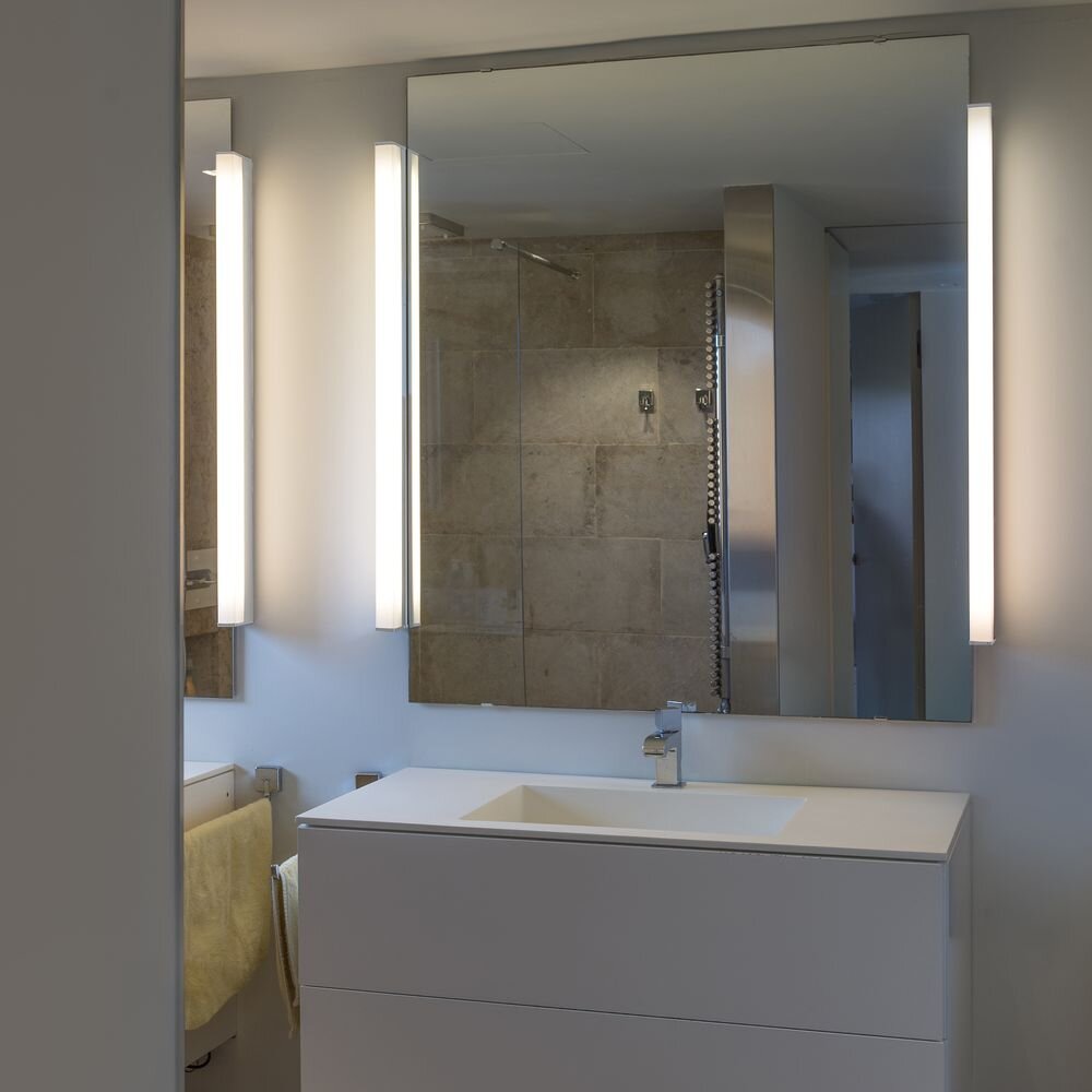 LED Badezimmer Wandleuchte Nilo aus Aluminium in Chrom 900mm