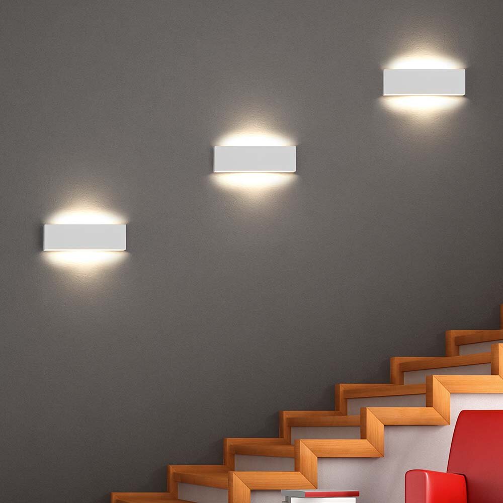 LED Wandleuchte Concha in Weiß-Matt 2x 6w 1200lm