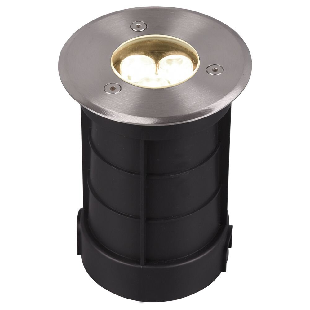 LED Bodeneinbauleuchte Belaja rund in Nickel-Matt 3w 180lm 110mm