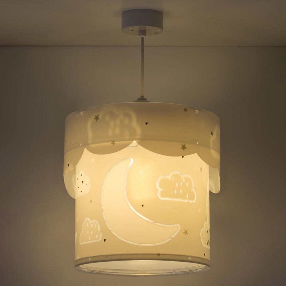 Kinderzimmer Pendelleuchte Moon in Grau E27