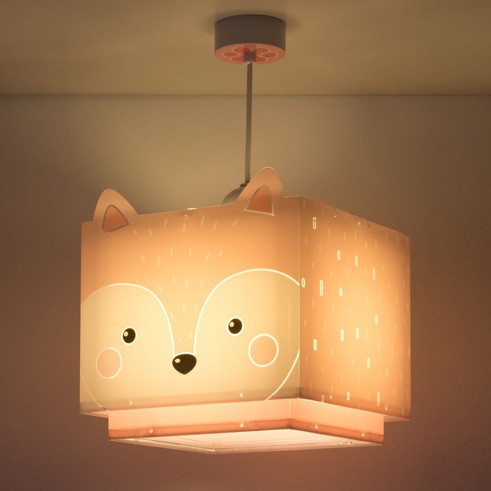 Kinderzimmer Pendelleuchte Little Fox in Pink E27 günstig online kaufen