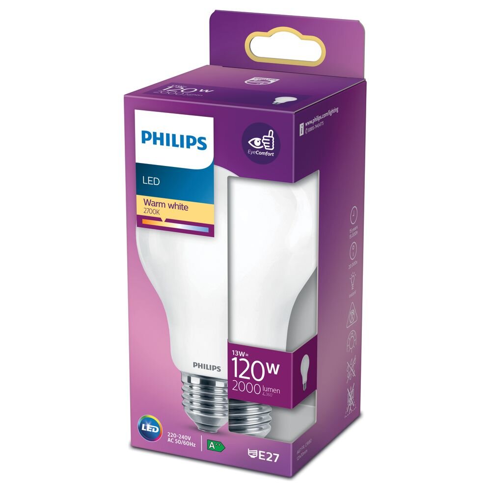 Philips LED Lampe ersetzt 120W, E27 Birne A67, weiß, warmweiß, 2000 Lumen, günstig online kaufen