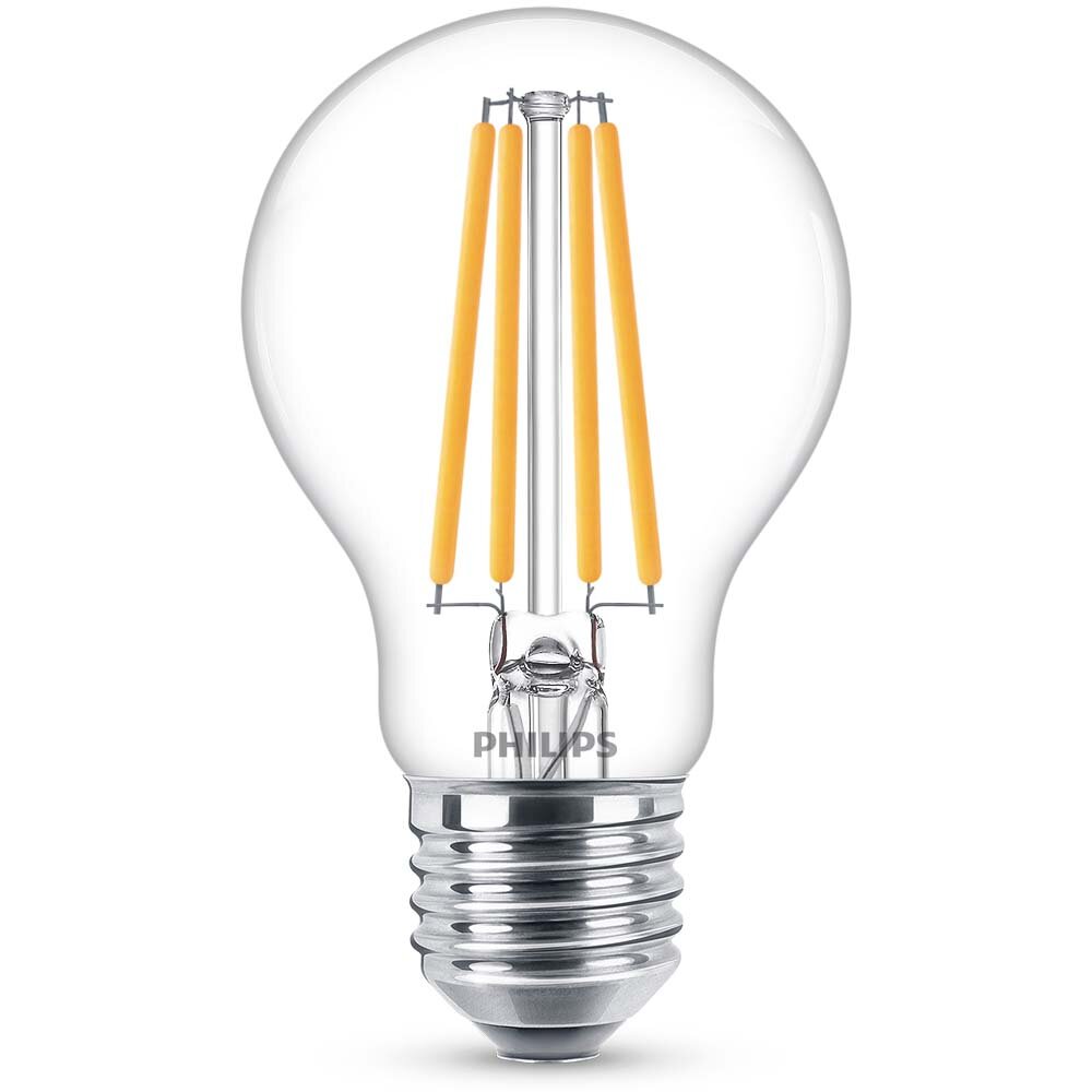 Philips LED-Leuchtmittel Glühlampenform E27/10,5 W 1521 lm Warmweiß klar EEK:A++