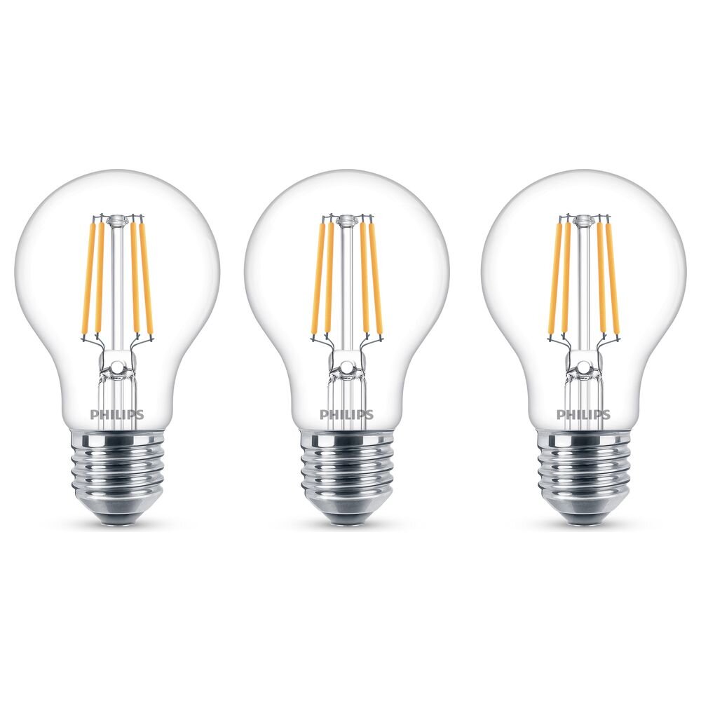 Philips LED-Leuchtmittel E27 Glühlampenform 4,3 W 3er Set 10,4 x 6 cm (H x günstig online kaufen