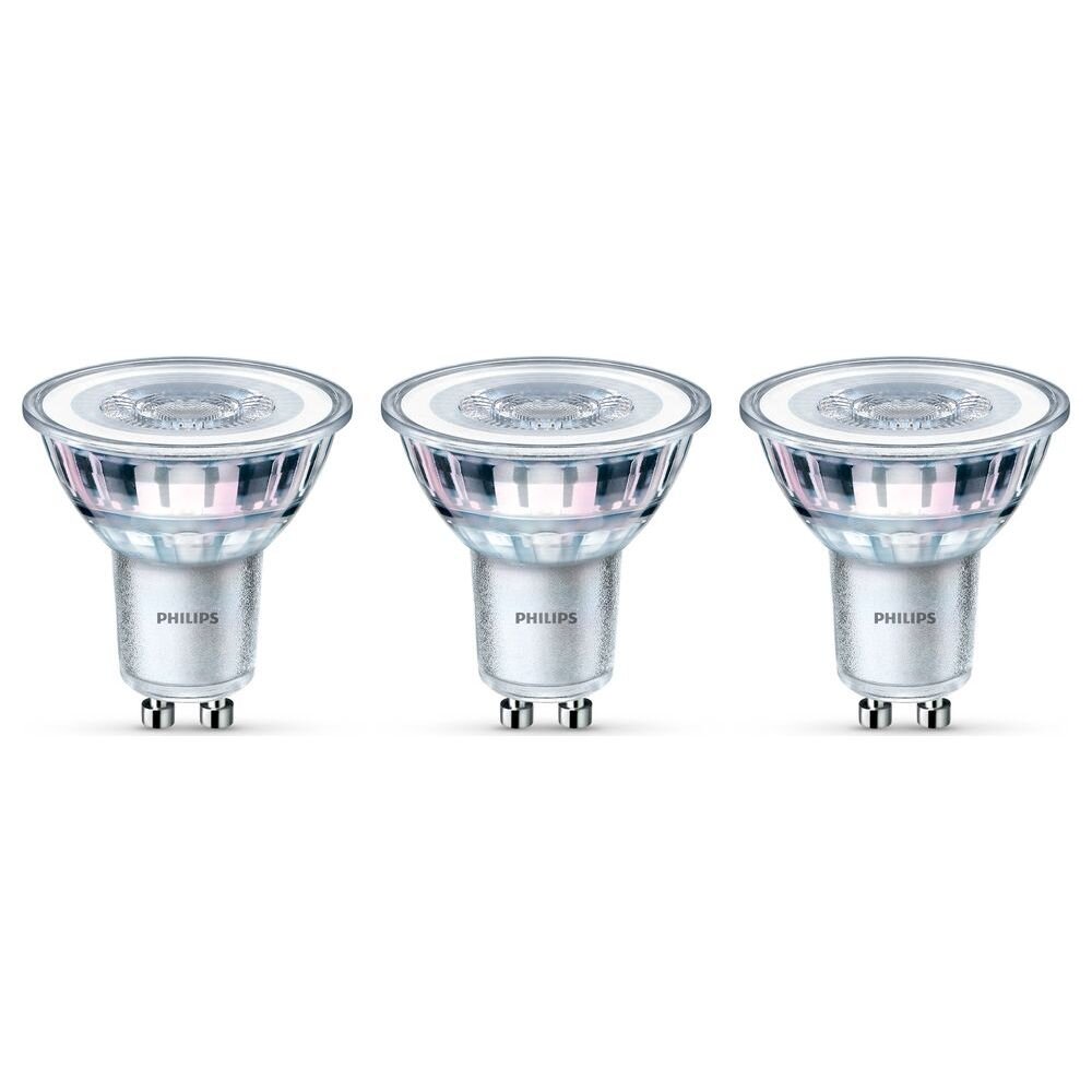 Philips LED-Leuchtmittel Classic Reflektor GU10 / 4,6 W 355 lm Warmweiß 3er-Pack