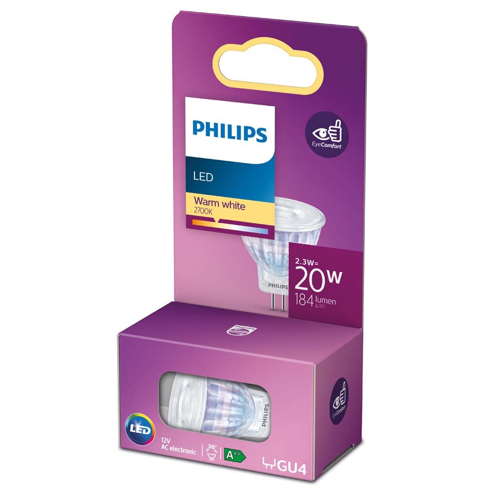 Philips LED Lampe ersetzt 20W, GU4 Reflektor MR11, warmweiß, 184 Lumen, nic günstig online kaufen