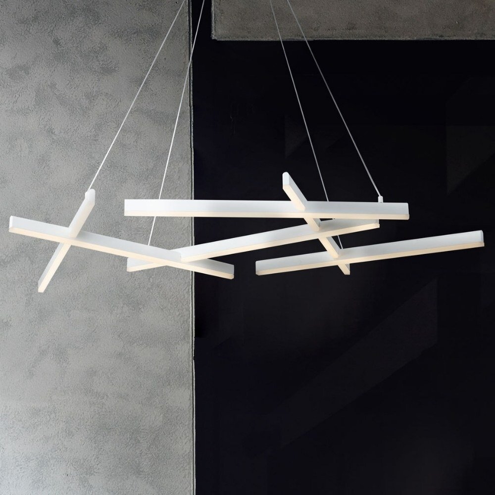 Maytoni Line Hänge- & Pendellampe & Hängeleuchte Wohnzimmer Schlafzimmer Flur LED modern Weiß Metall Acryl 1-flammig