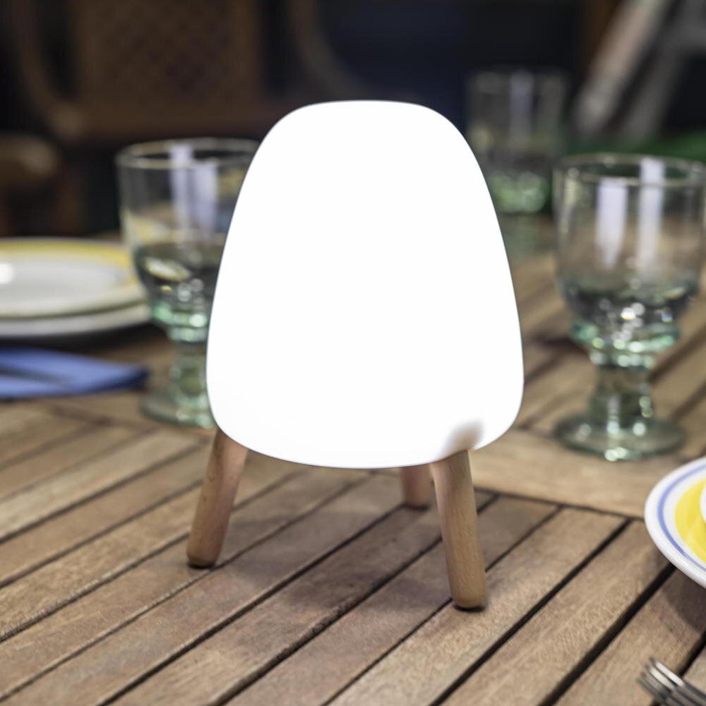 LED Akku Tischleuchte Rocket in Natur 1W 11lm IP43