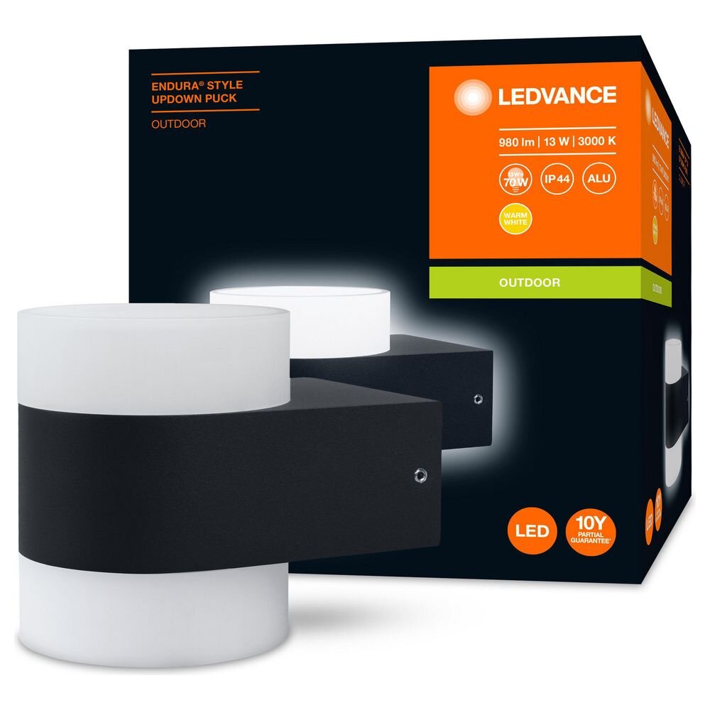 LED Wandleuchte Endura in Dunkelgrau 12,5W 980lm IP44