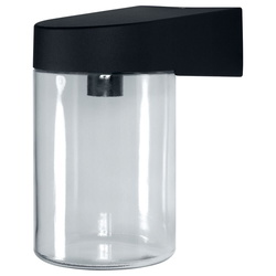 Wandleuchte Endura in Schwarz und Transparent E27 IP44