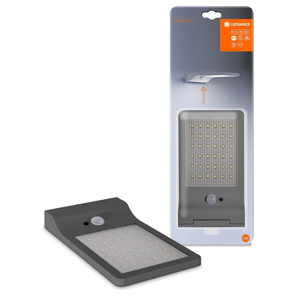 LED Wandleuchte in Dunkelgrau 3W 320lm IP44