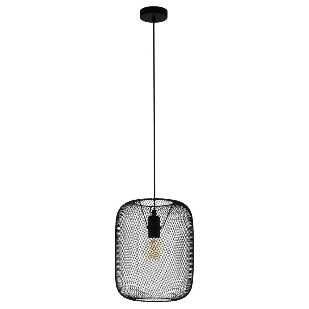 Eglo Pendelleuchte Wrington E27, schwarz