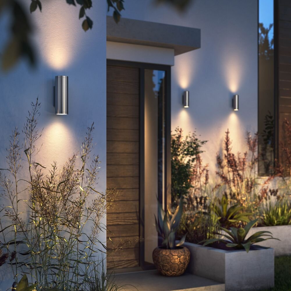 Philips Hue White Color Ambiance Appear Wandleuchte rund Edelstahl 1200lm