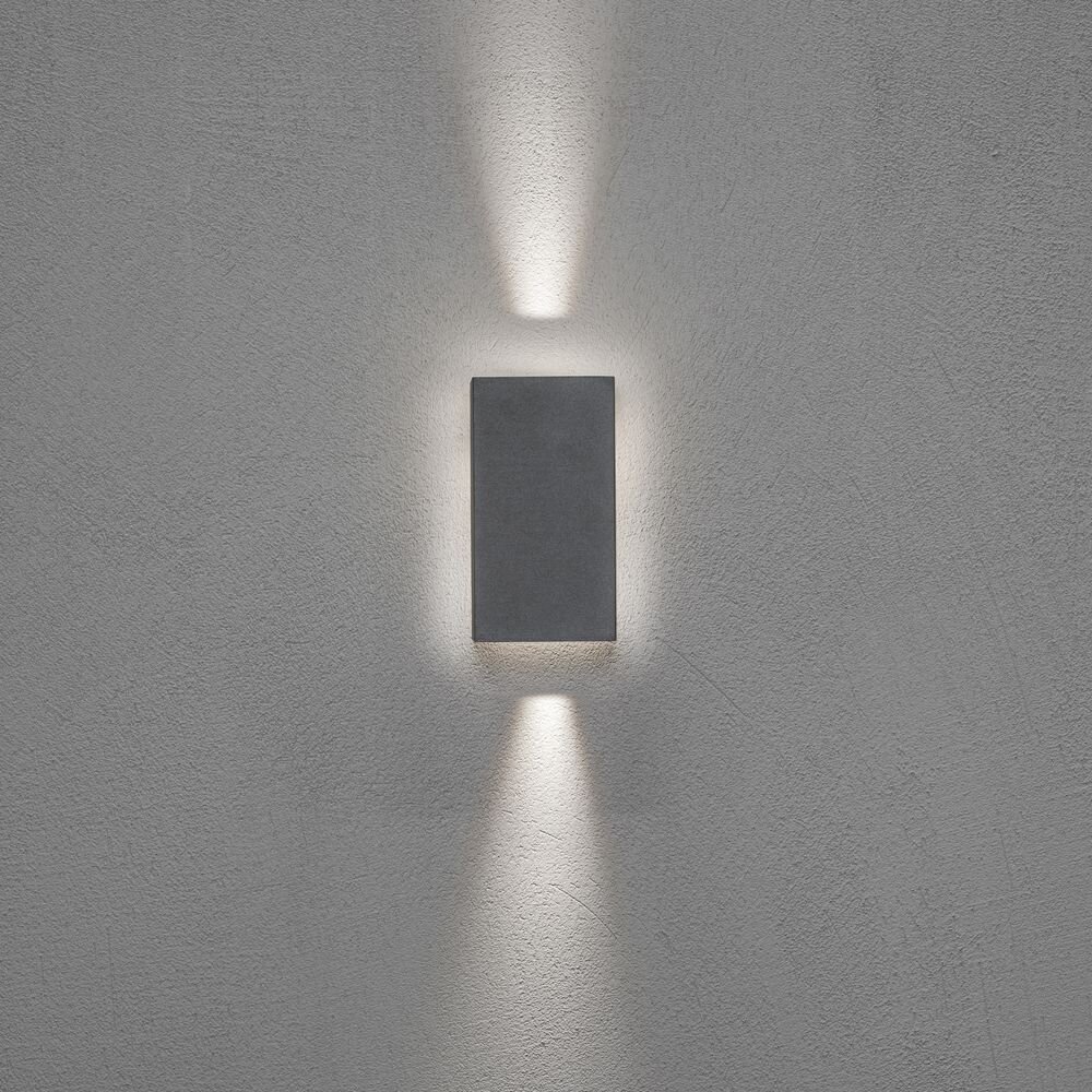 LED Cremona Wandleuchte in Anthrazit und Transparent 3x 3W 1080lm IP54