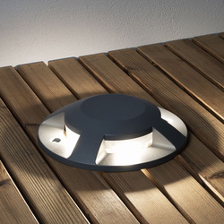 LED Terrassen- und Bodenaufbaustrahler in Anthrazit 4x 3W...