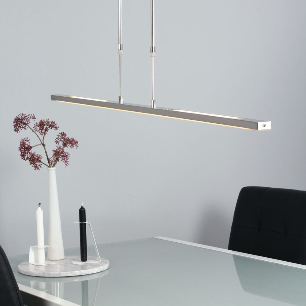 LED Pendelleuchte Zelena in Silber und Weiß 3x 17W 6600lm