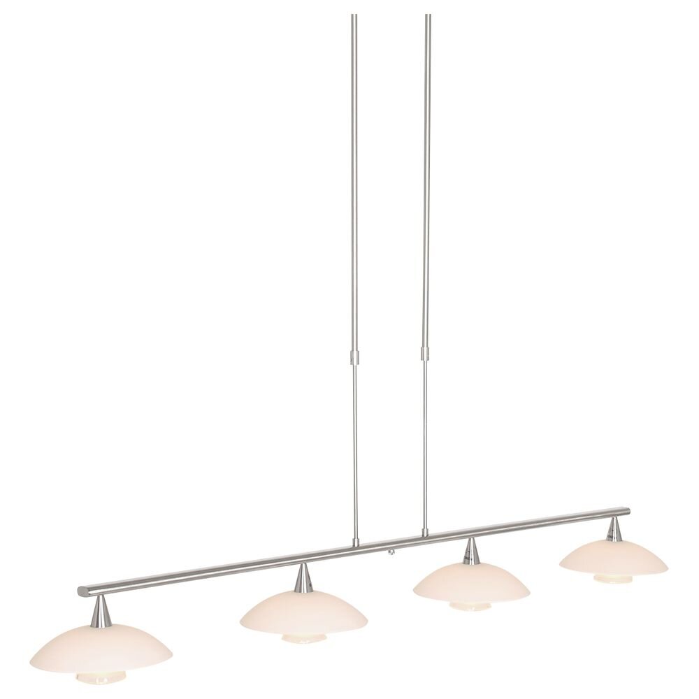 LED Pendelleuchte Tallerken in Silber und Weiß 4x 3W 1200lm G9 4-flammig