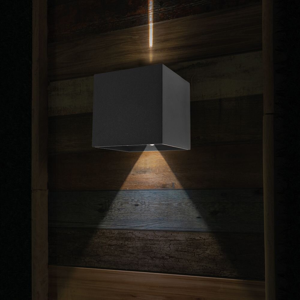 LED Wandleuchte in Schwarz und Weiß 2x 3W 480lm IP54