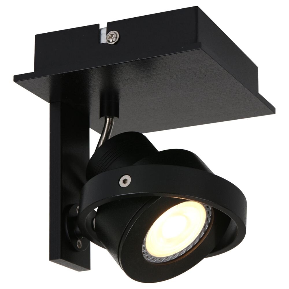 LED Deckenleuchte Quatro in Schwarz 4,6W 345lm GU10