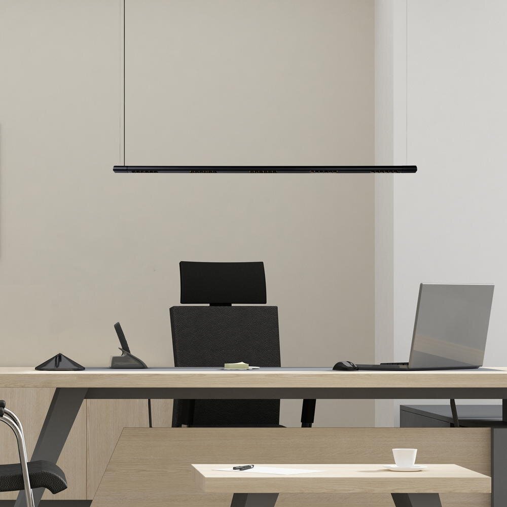 LED Pendelleuchte Izak in Schwarz 4x 30W 13440lm