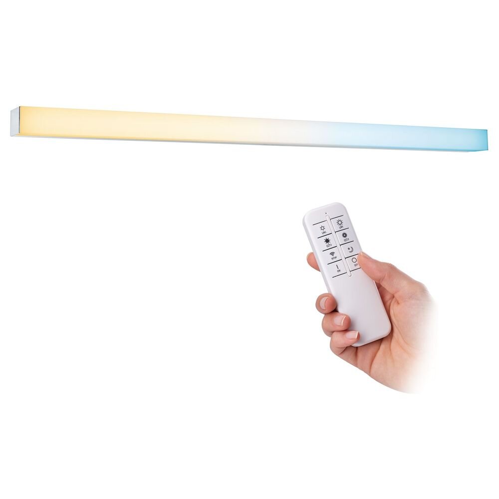 LED Leiste Homespa in Chrom und Weiß 8,7W 800lm IP44 900mm günstig online kaufen