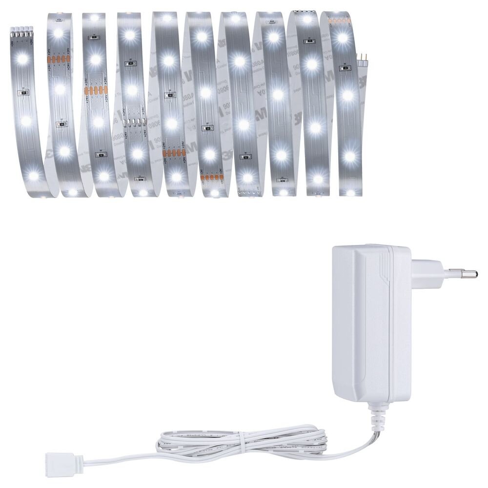 Paulmann MaxLED LED Streifen Büro & Arbeitszimmer Esszimmer Wohnzimmer LED schlicht Silber Kunststoff 1-flammig