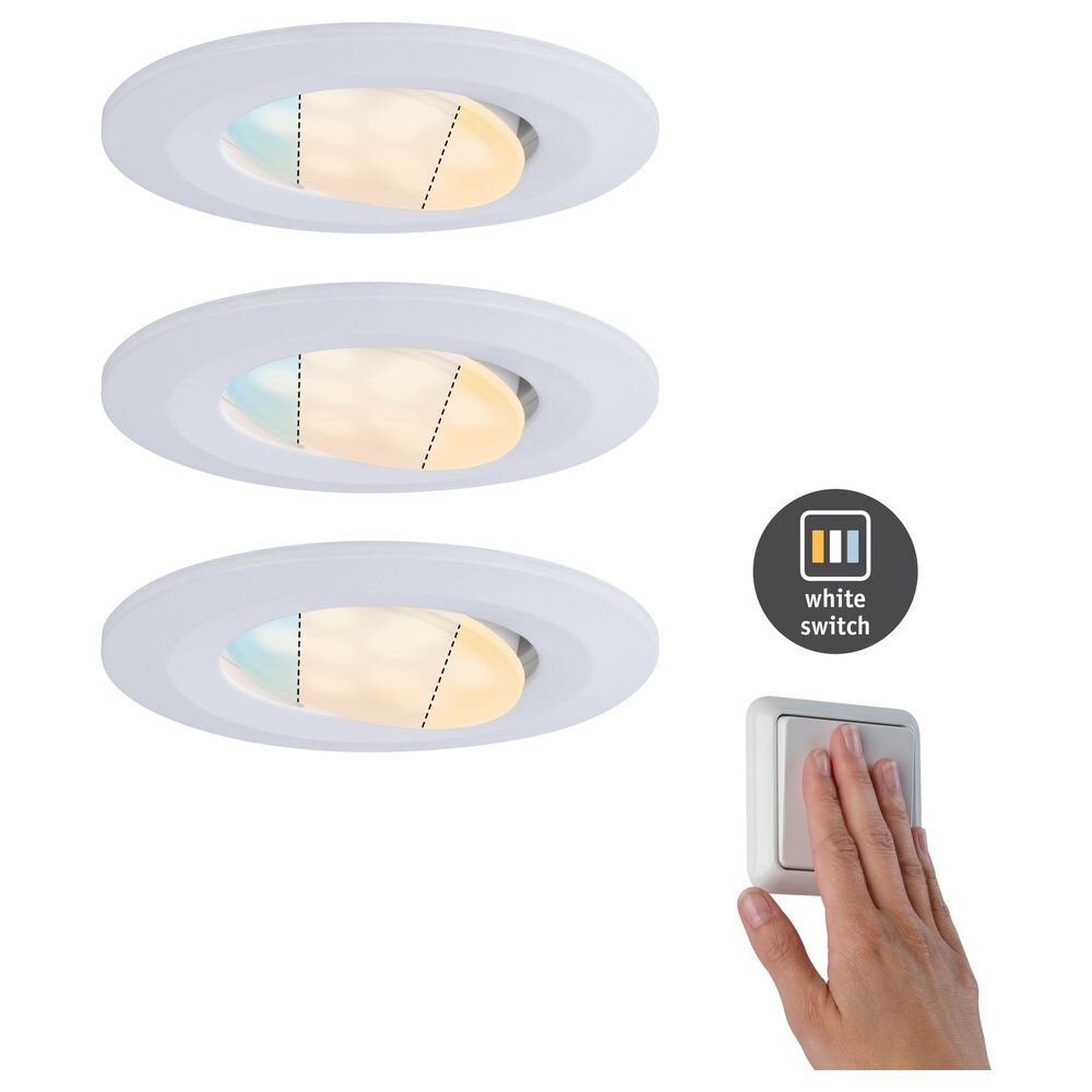 LED Einbauleuchte Homespa in Weiß 3x 5,5W 1080lm IP65 günstig online kaufen