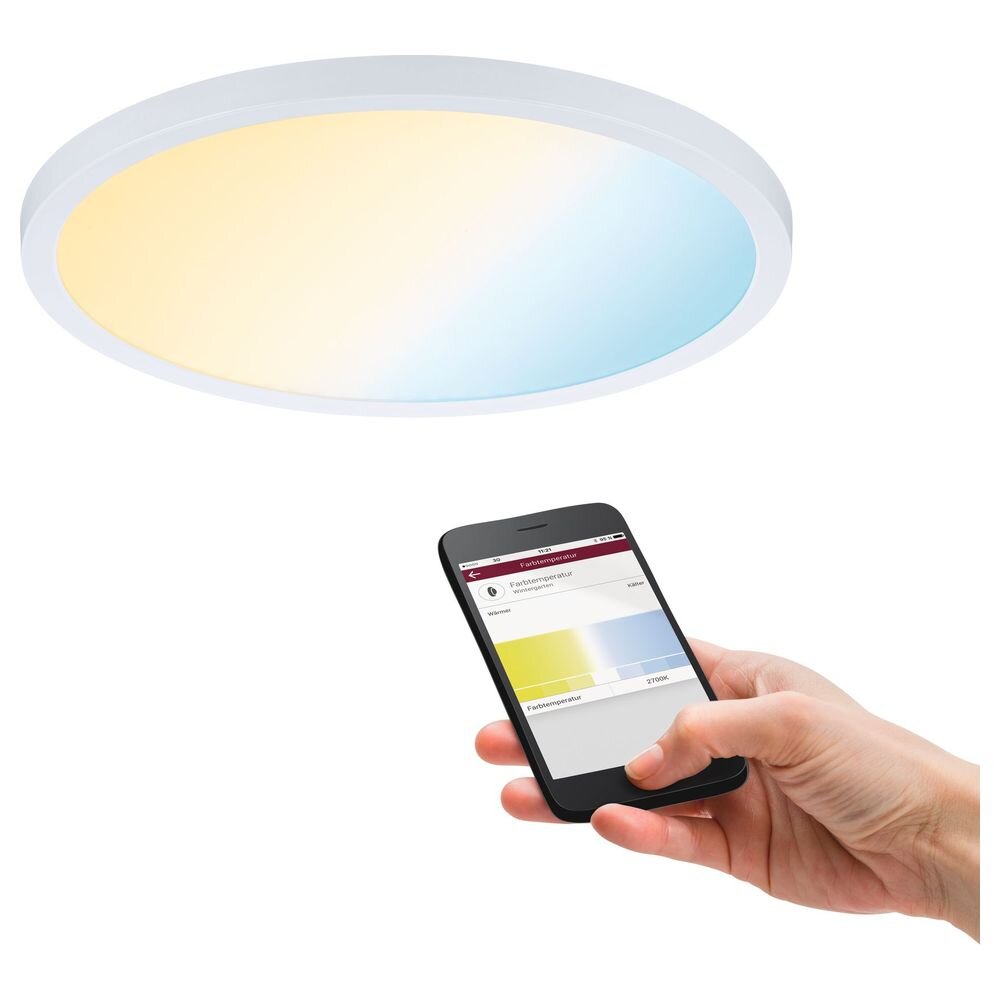 Smarte LED Deckenleuchte Areo Varifit in Weiß 16W 1600lm IP44 230mm günstig online kaufen