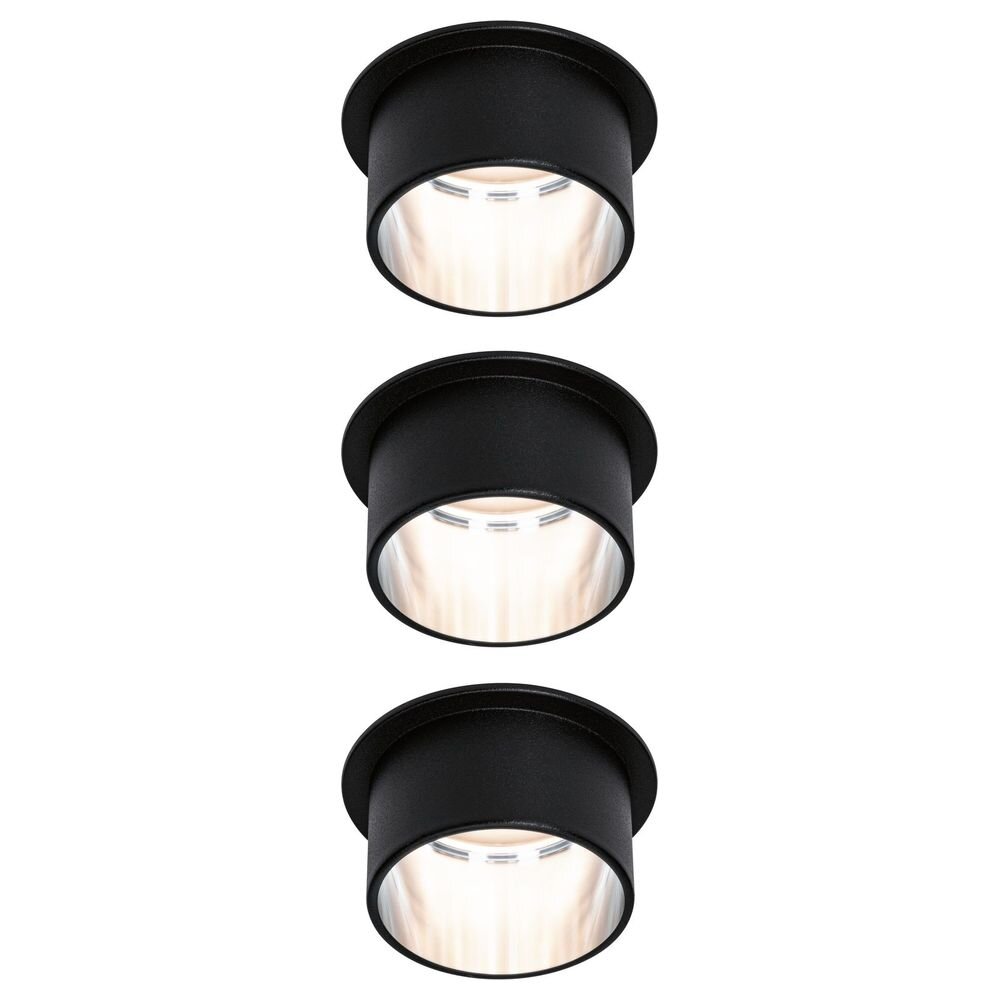LED Einbauleuchte Gil in Schwarz-matt und Eisen-gebürstet 3x 18W 1410lm IP44