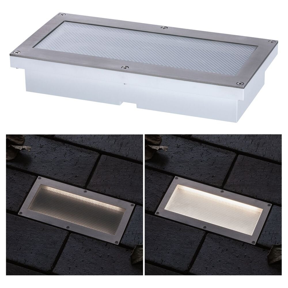 LED Bodeneinbauleuchte Brick in Aluminium und Grau 1,6W 40lm IP67 mit Beweg günstig online kaufen