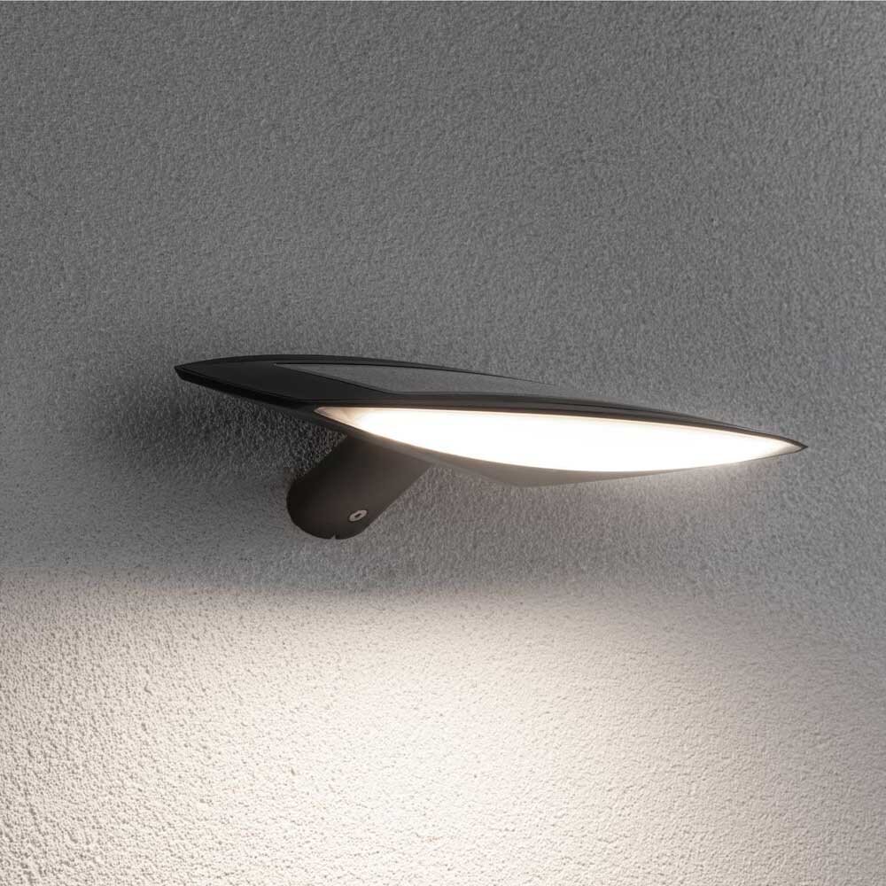 Paulmann Kiran Solarleuchte Garten Hauseingang Terrasse LED IP44 modern Anthrazit Kunststoff 1-flammig