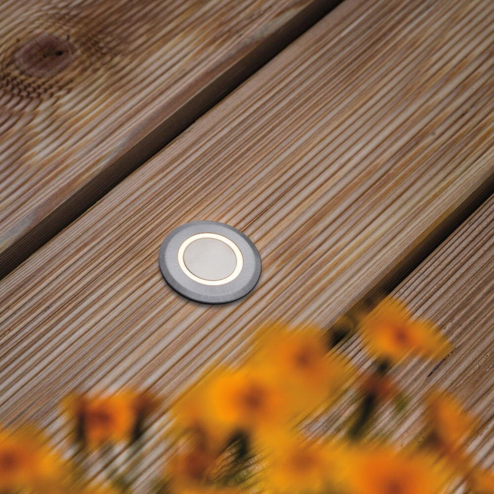 Paulmann Einbaustrahler & Einbauleuchte Garten Hauseingang Terrasse LED IP65 schlicht Edelstahl-gebürstet Edelstahl Kunststoff 1-flammig