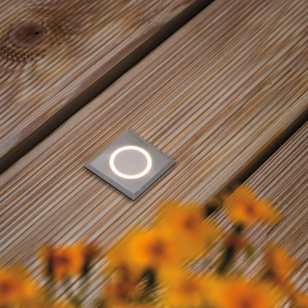 Paulmann Einbaustrahler & Einbauleuchte Garten Hauseingang Terrasse LED IP65 schlicht Edelstahl-gebürstet Edelstahl Kunststoff 1-flammig