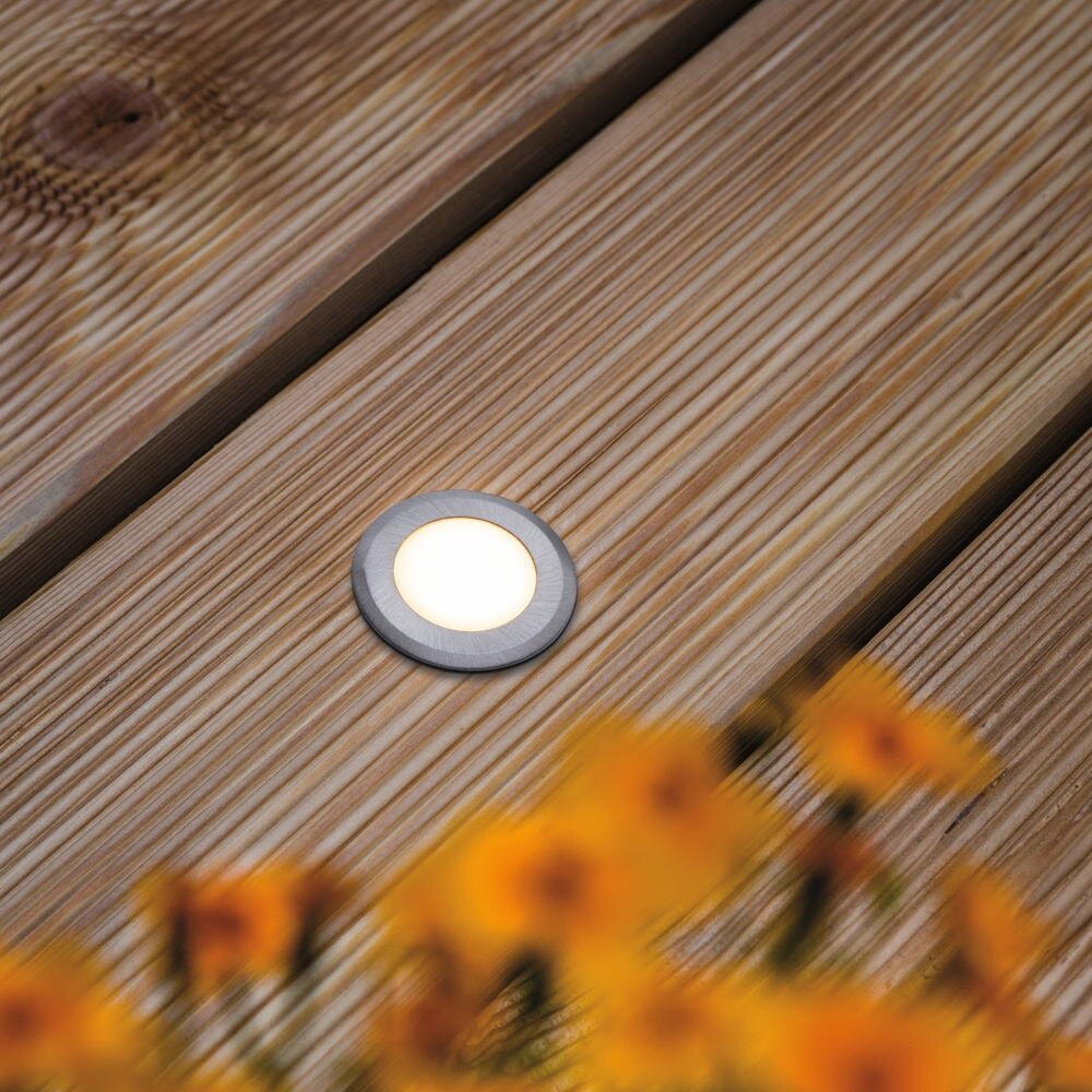 Paulmann Einbaustrahler & Einbauleuchte Garten Hauseingang Terrasse LED IP65 schlicht Edelstahl-gebürstet Edelstahl Kunststoff 1-flammig