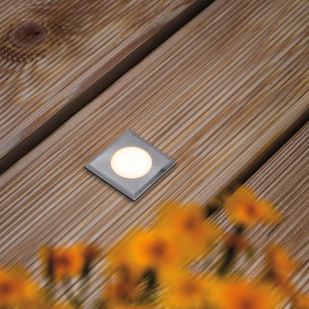 Paulmann Einbaustrahler & Einbauleuchte Garten Hauseingang Terrasse LED IP65 schlicht Edelstahl-gebürstet Edelstahl Kunststoff 1-flammig