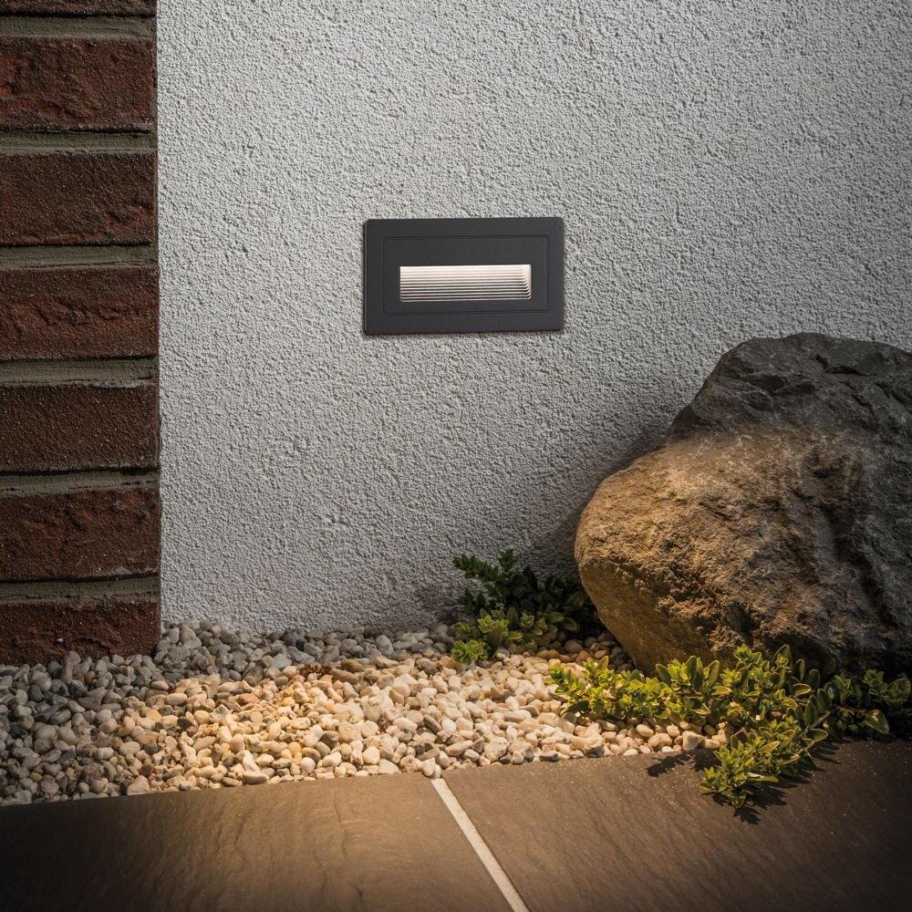 Paulmann Einbaustrahler & Einbauleuchte Garten Hauseingang Terrasse LED IP44 modern Schwarz Aluminium 1-flammig
