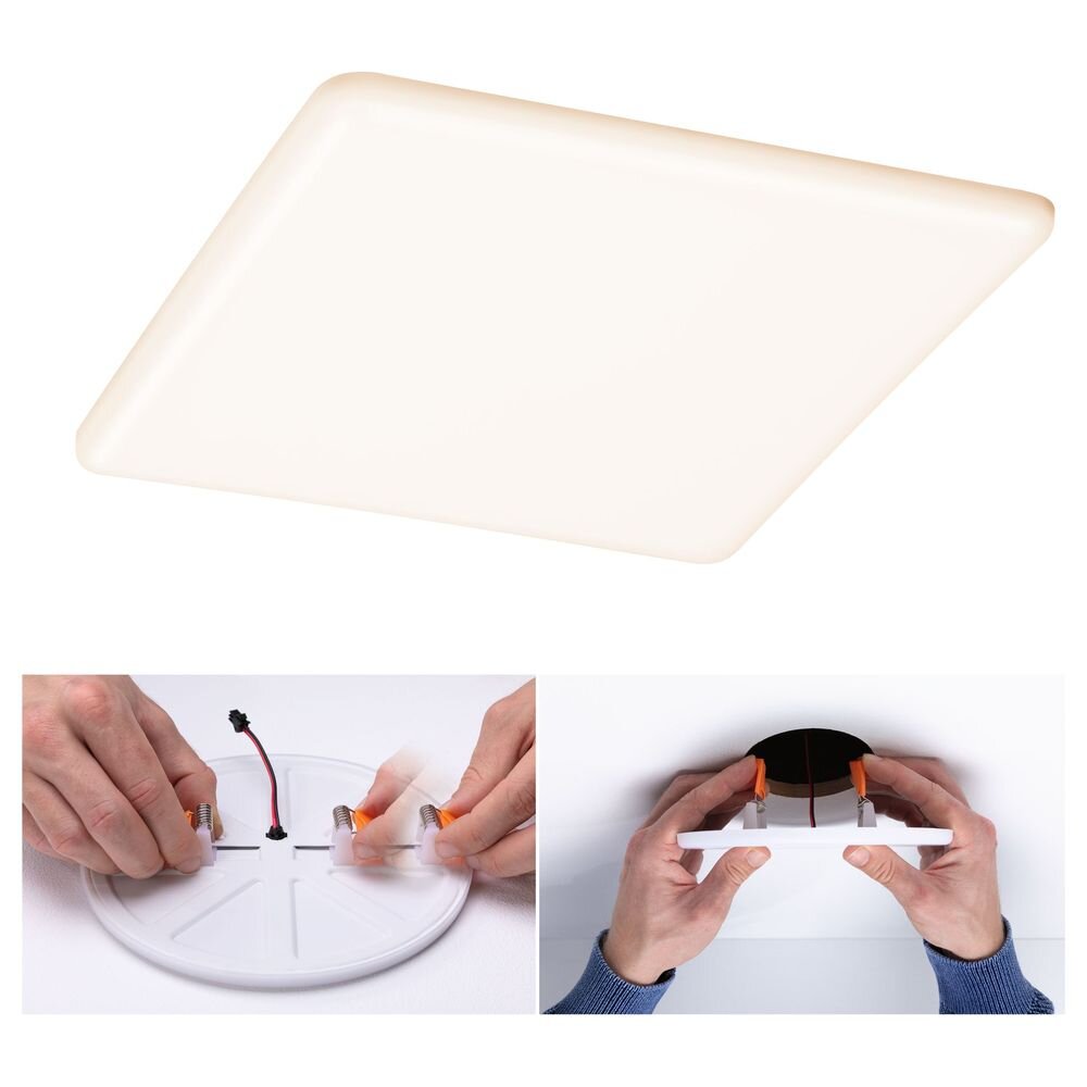 Paulmann Veluna VariFit Einbaustrahler & Einbauleuchte Büro & Arbeitszimmer Badezimmer Küche LED IP44 schlicht Transparent-satiniert Kunststoff