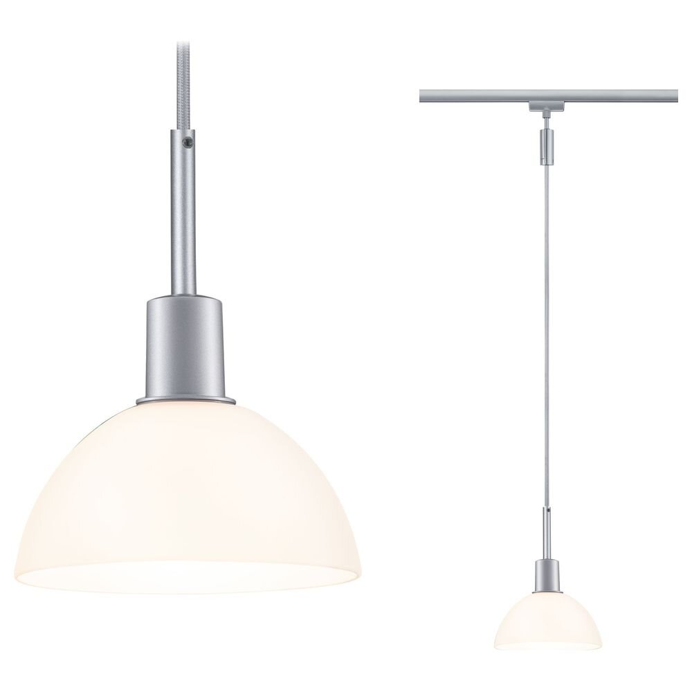 Paulmann Urail Sarrasani Wohnzimmer Schlafzimmer Flur modern Chrom-matt Weiß-satiniert Metall Glas E14 1-flammig