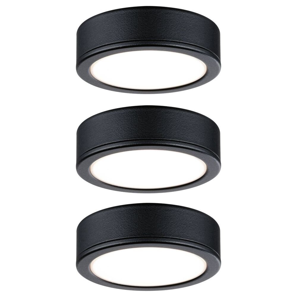 LED Aufbauleuchte Pukk in Schwarz 3x 10,5W 630lm