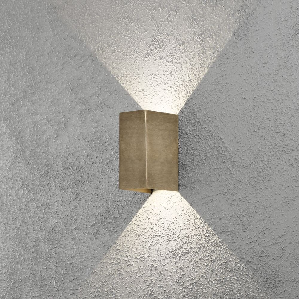 LED Wandleuchte Cremona in Messing 2x 3W 600lm IP54