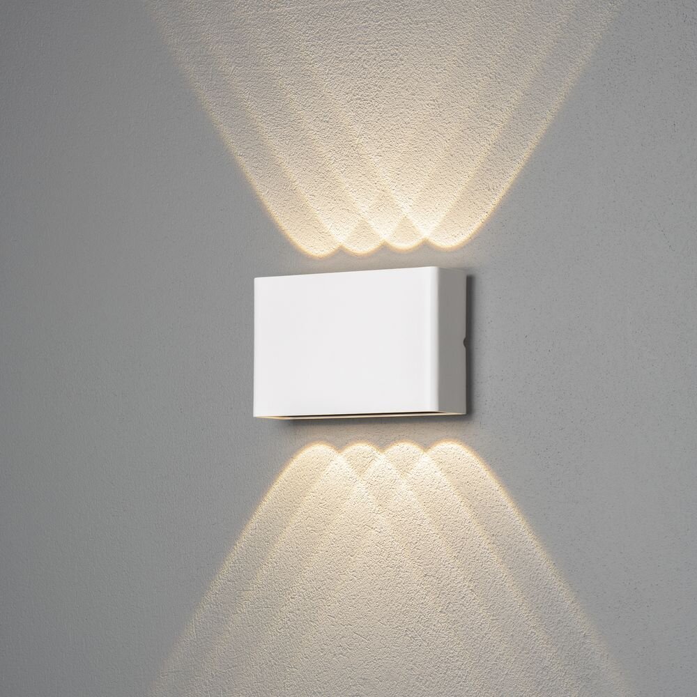 LED Wandleuchte Chieri in Weiß 2x 4W 800lm IP54